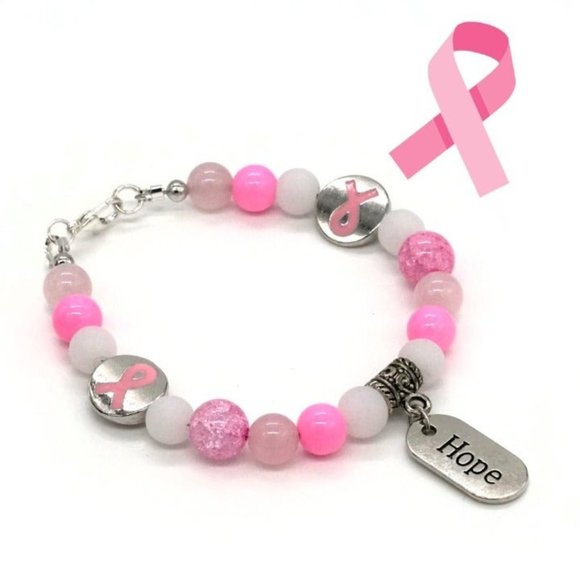 My Bead Emporium Jewelry - 🎉Host Pick🎉 Bracelet with pink ribbon beads.